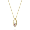 Złoty łańcuszek Celebrytka w kształcie łezki z Rubinem oraz diamentami próby 585